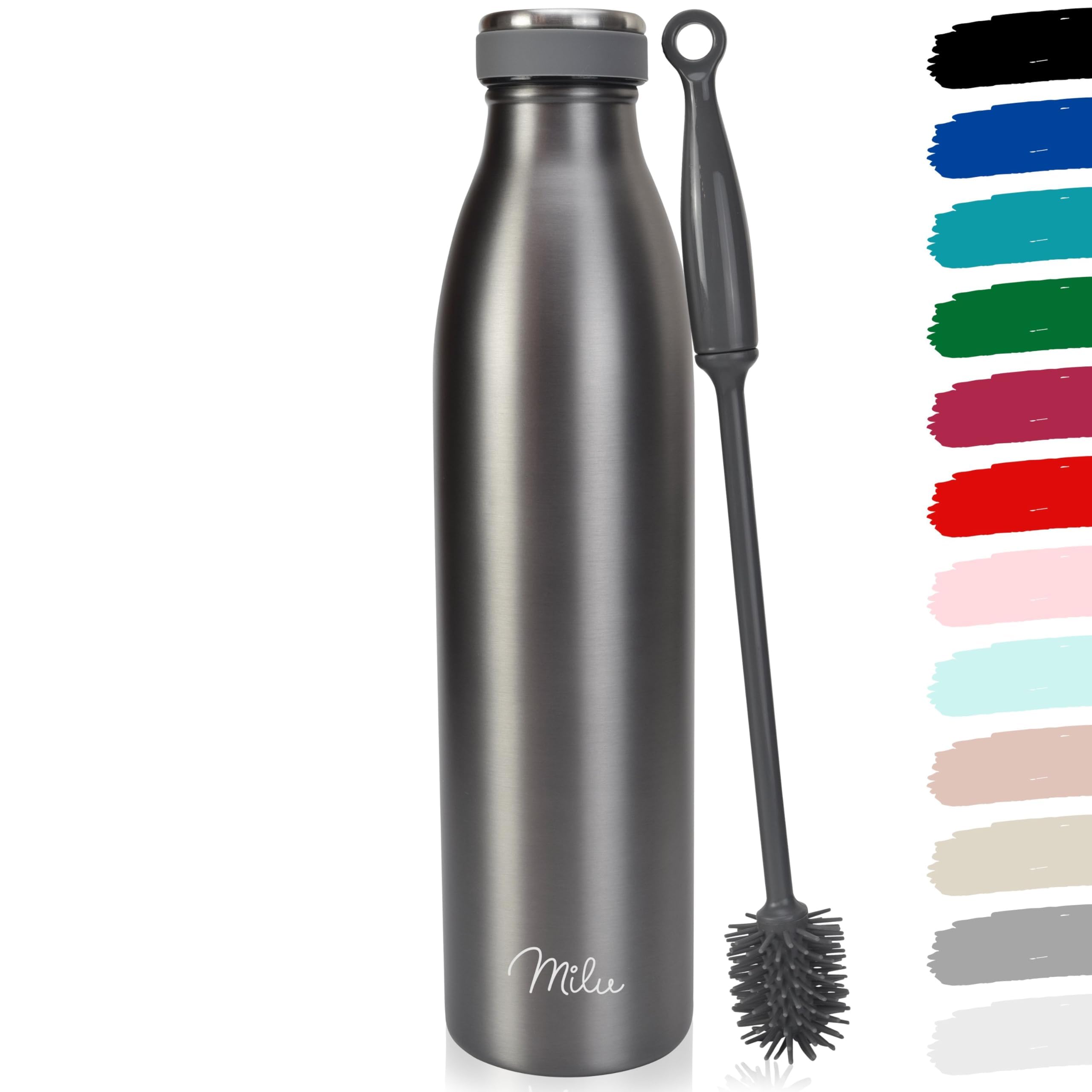Milu Edelstahl Trinkflasche 350ml, 500ml, 750ml, 1L, 1500ml