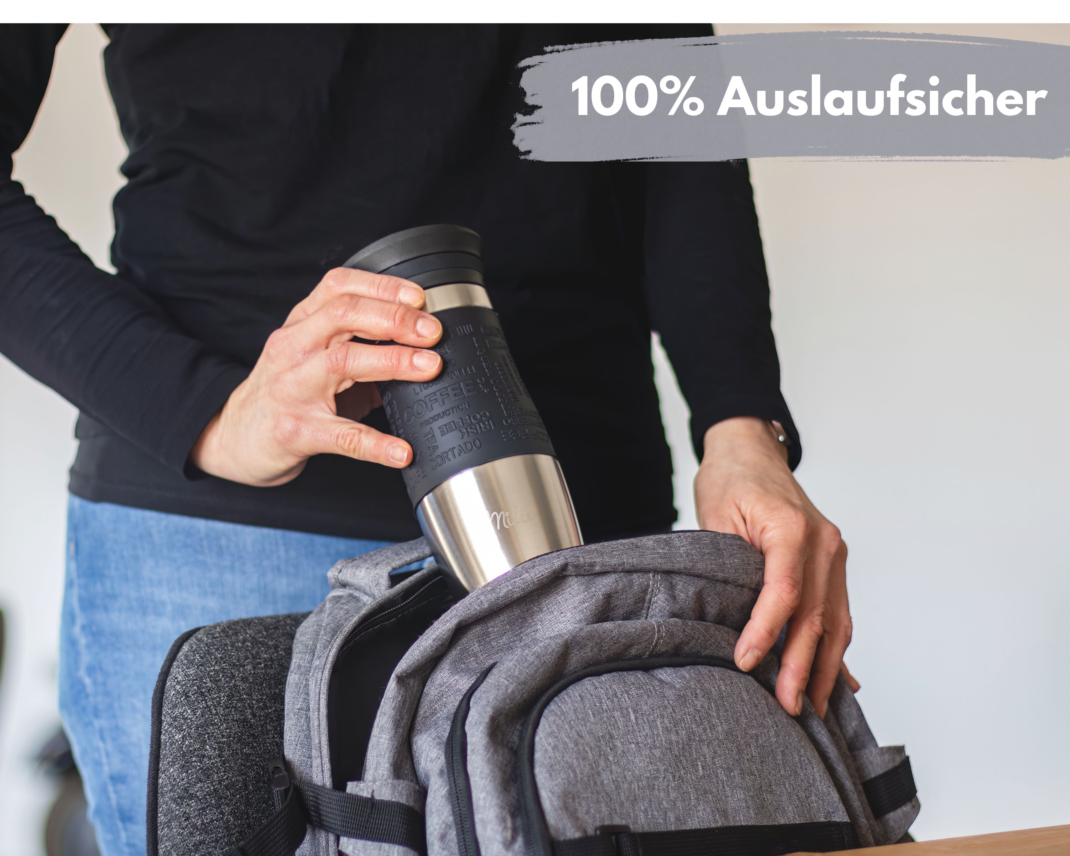 Milu Thermobecher Kaffee to go 370ml, 450ml Isolierbecher Kaffeebecher (CB)