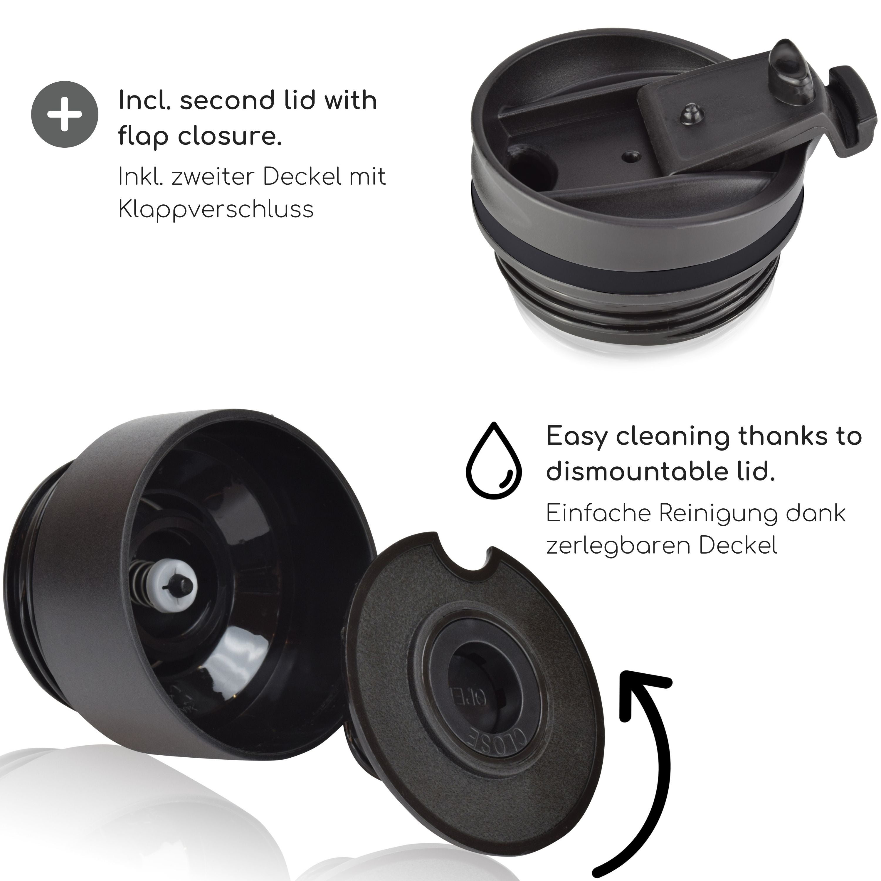 Milu Thermobecher Kaffee to go - 210ml - 100% Auslaufsicher (CB)