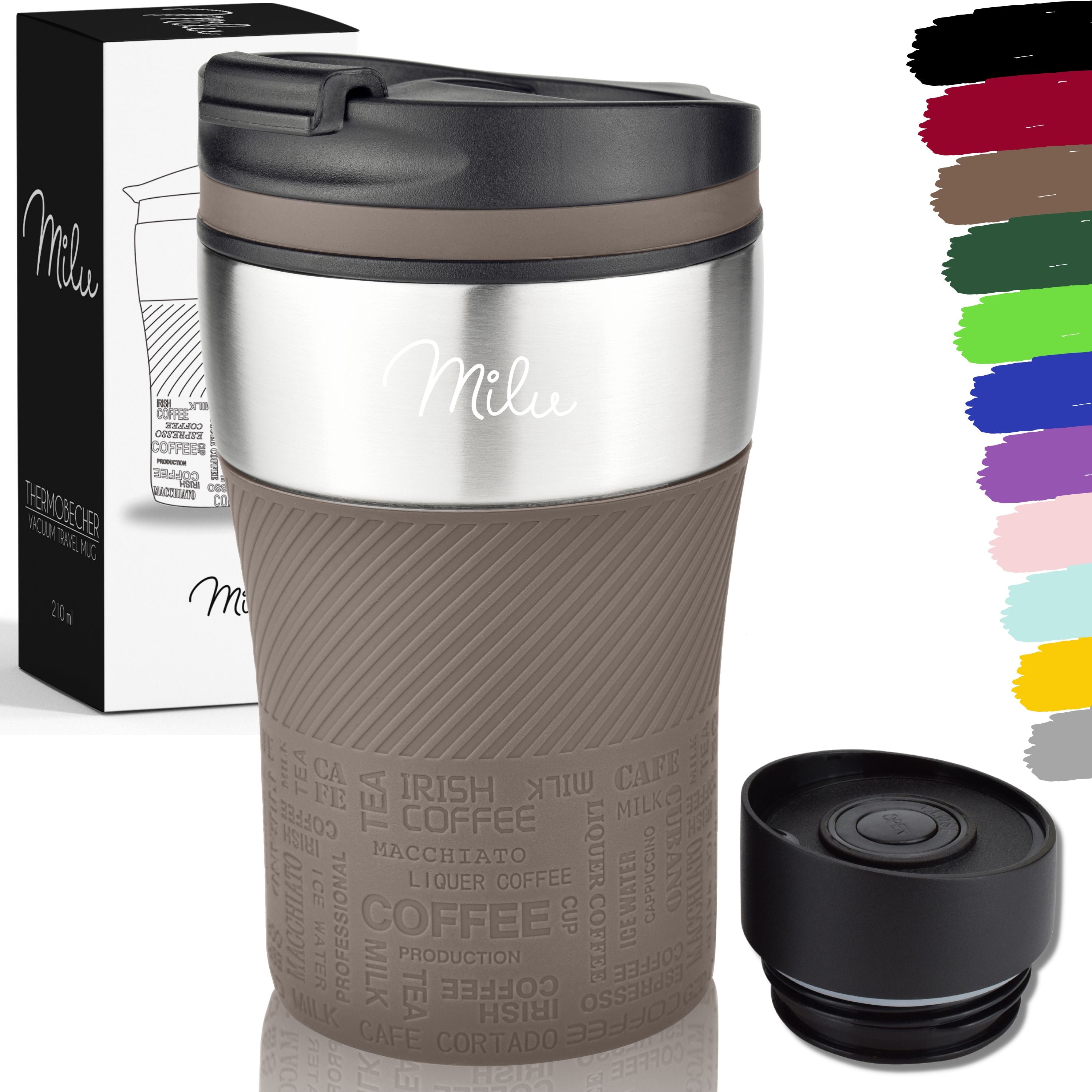 Milu Thermobecher Kaffee to go - 210ml - 100% Auslaufsicher (CB)