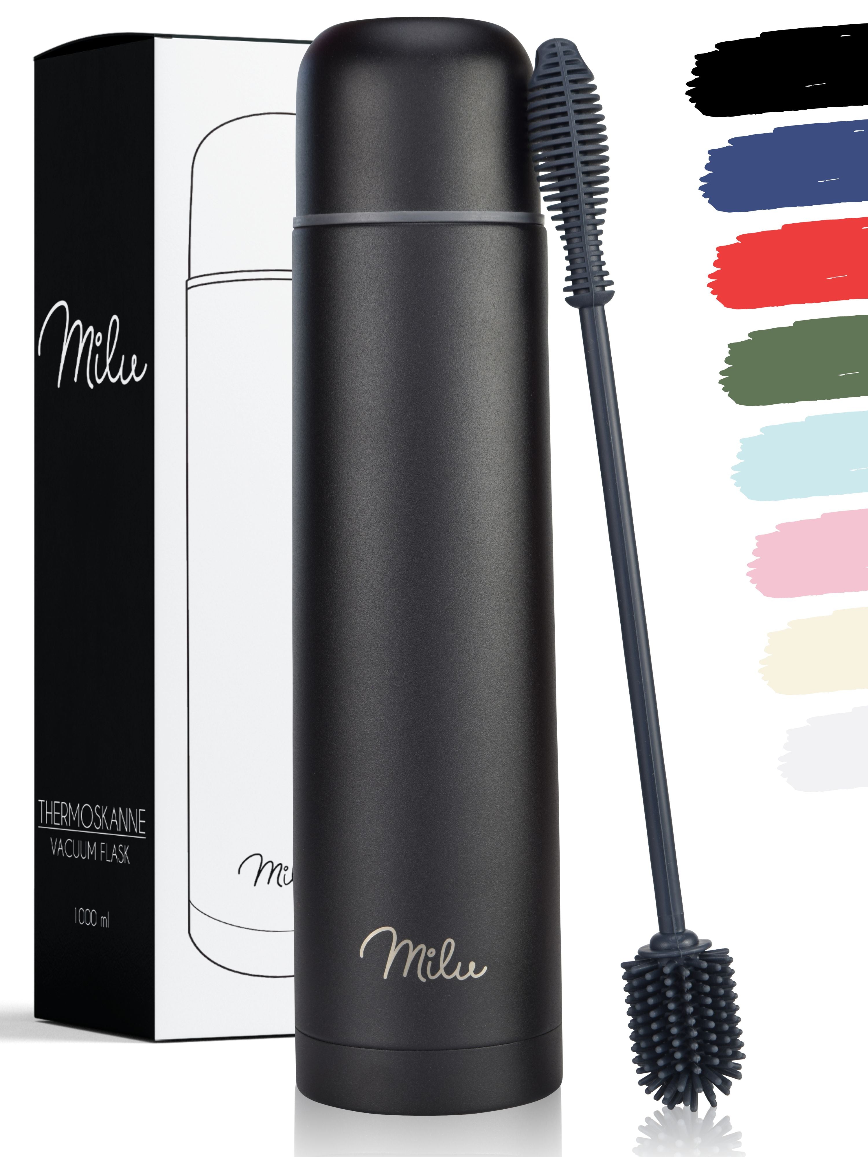 Milu Thermosflasche Thermoskanne Isolierflasche 1L, 750ml, 500ml (CB)
