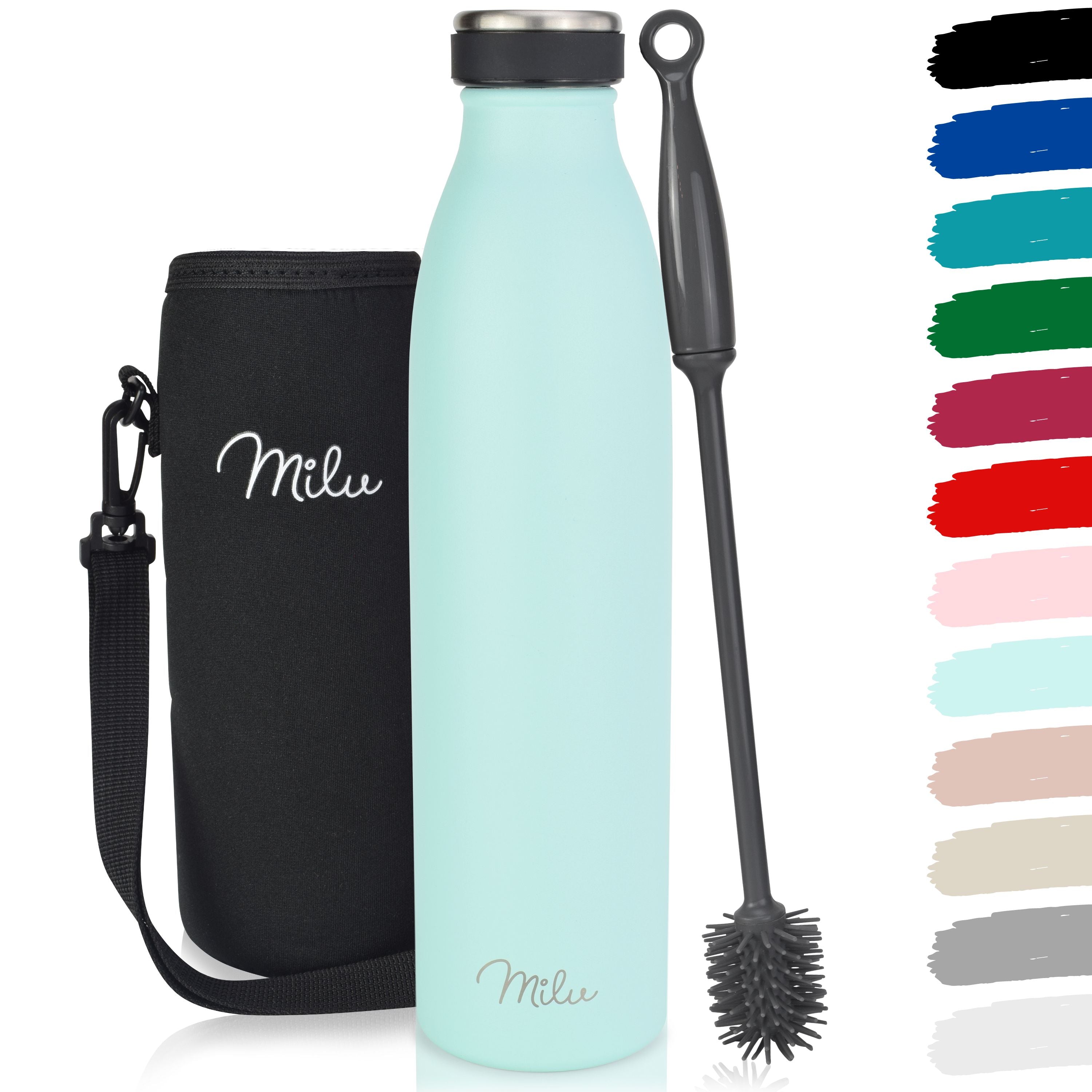 Milu Edelstahl Trinkflasche 350ml, 500ml, 750ml, 1L, 1,5L (CB)