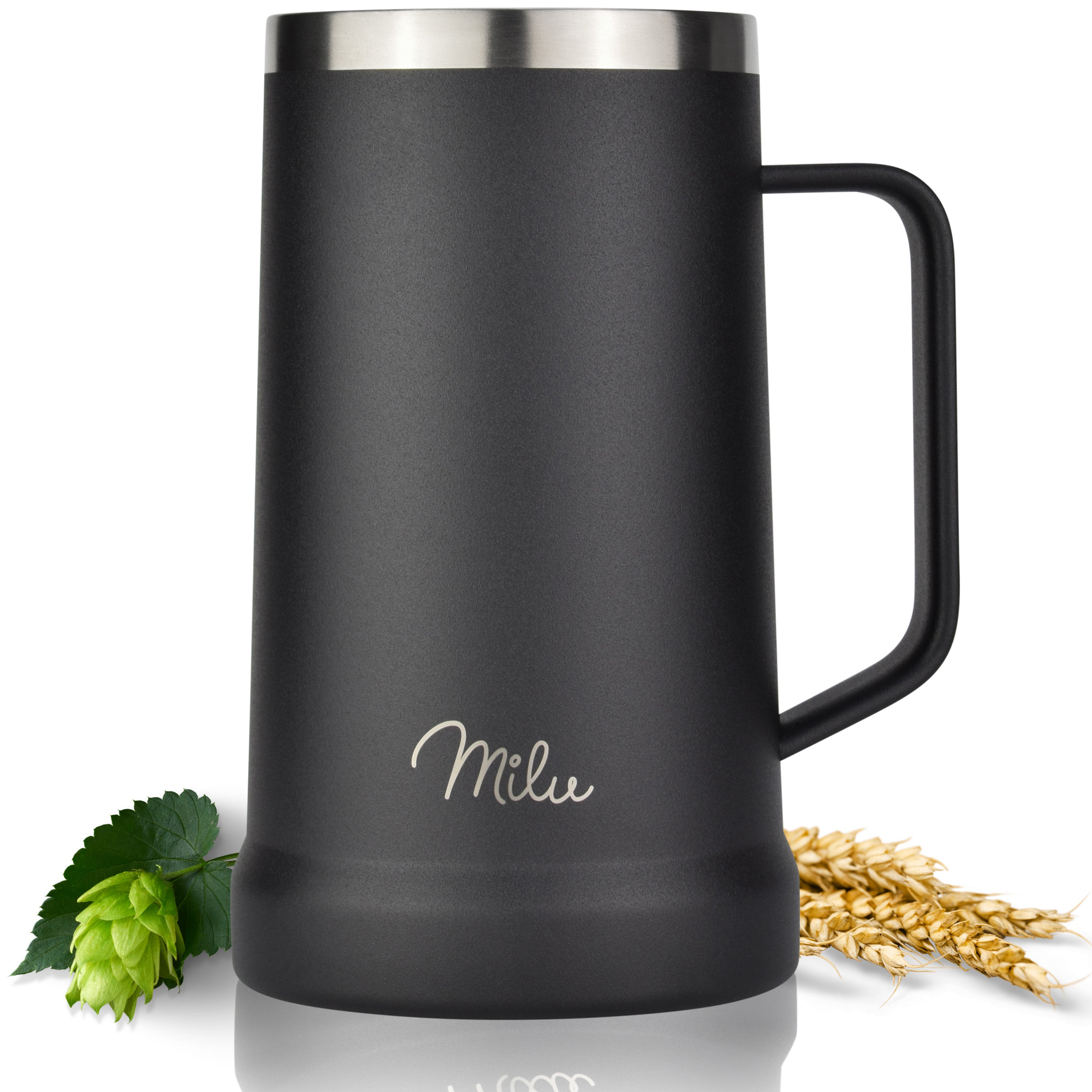 Milu Bierkrug Edelstahl isoliert mit Deckel, 700 ml (CB)