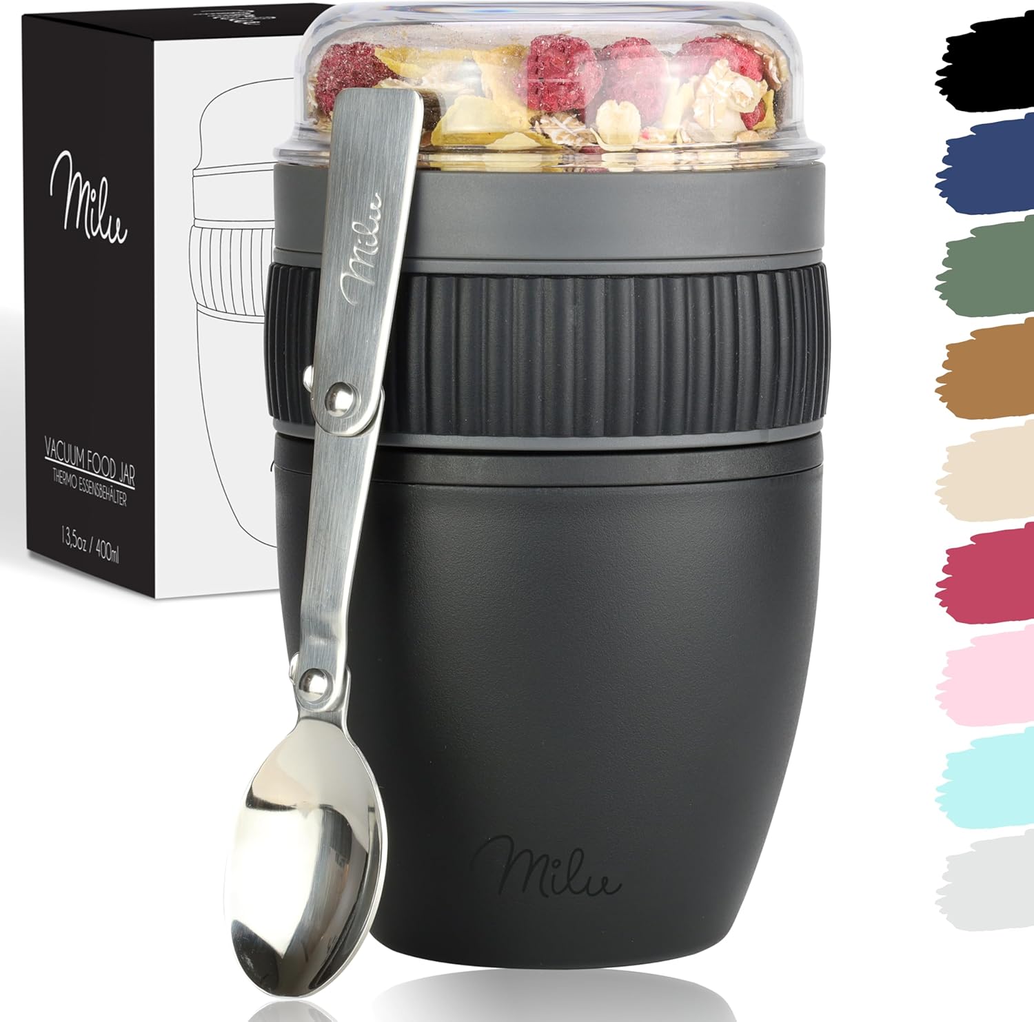 Milu Müslibecher to go, auslaufsicher, Kunststoff (400ml)