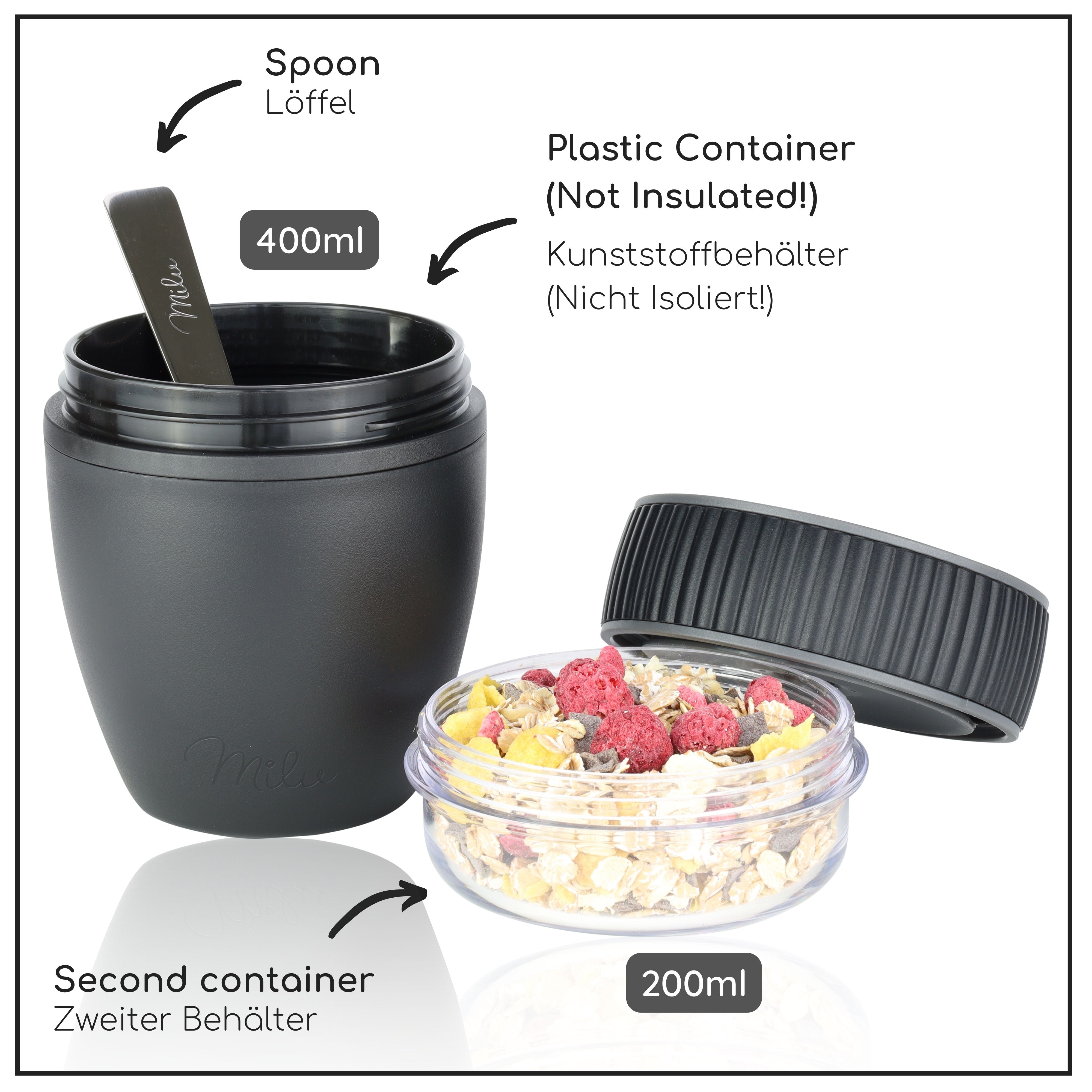 Milu Müslibecher to go, auslaufsicher, Kunststoff (400ml)