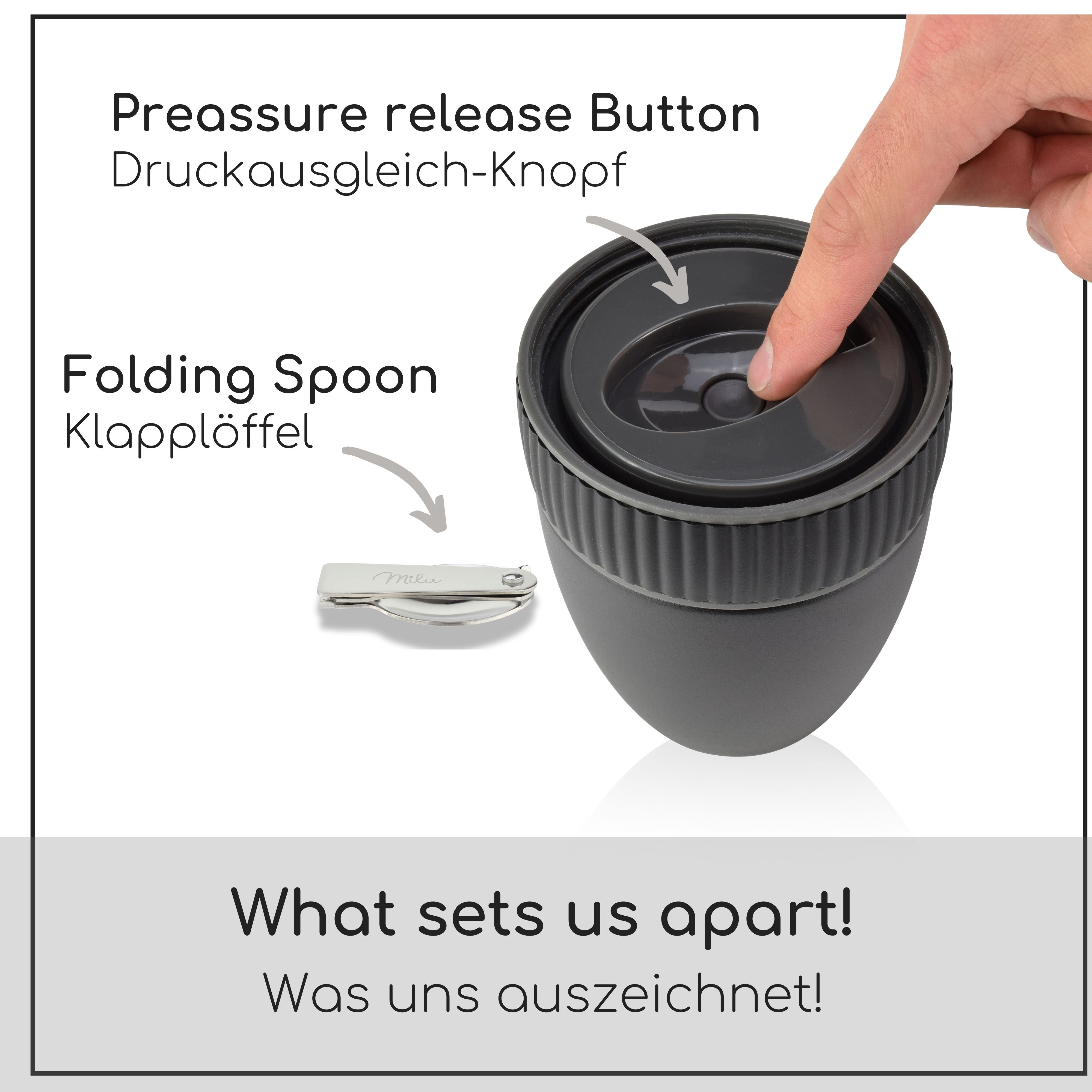 Milu Müslibecher to go, auslaufsicher, Kunststoff (400ml)