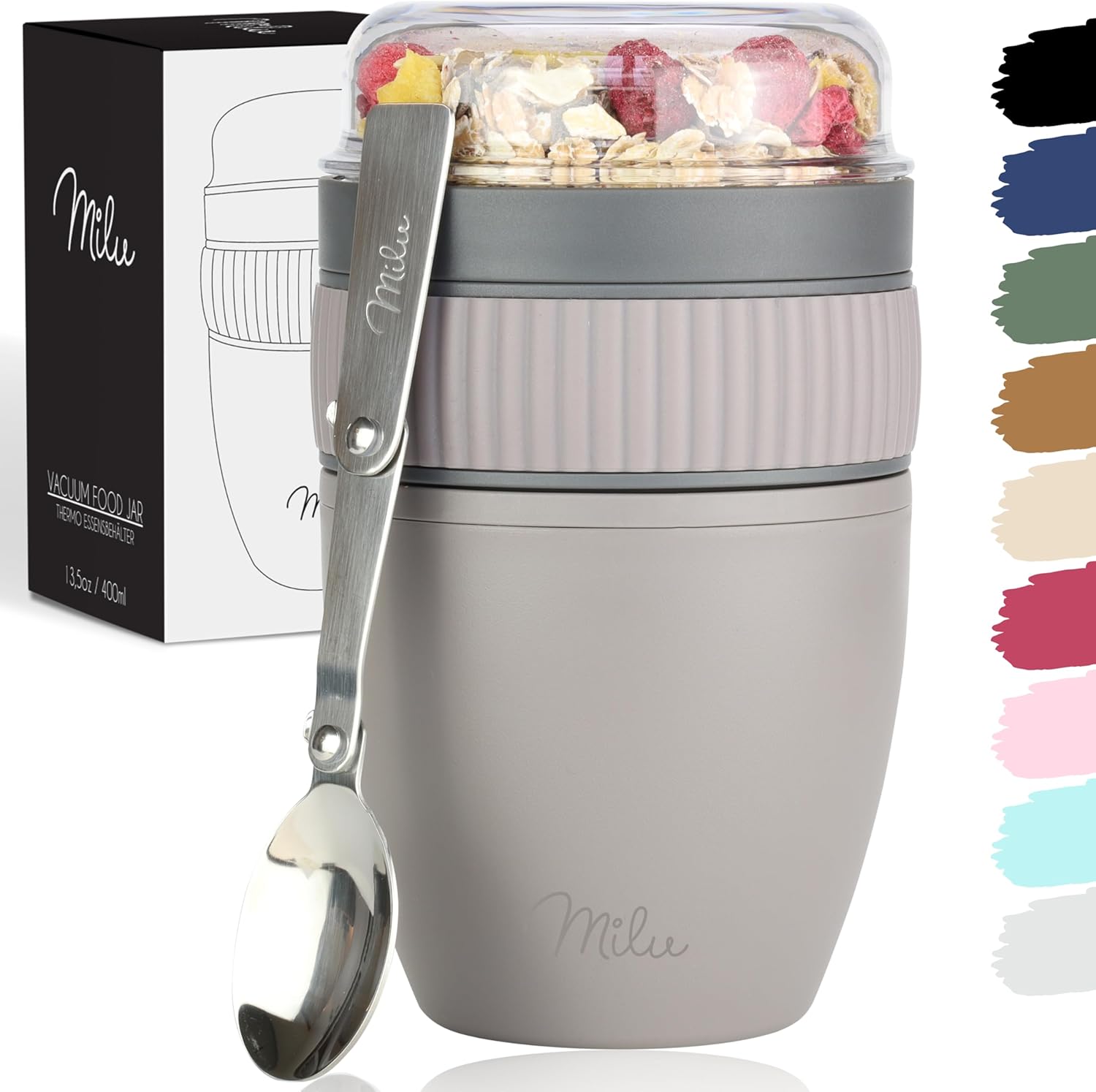 Milu Müslibecher to go, auslaufsicher, Kunststoff (400ml) (CB)