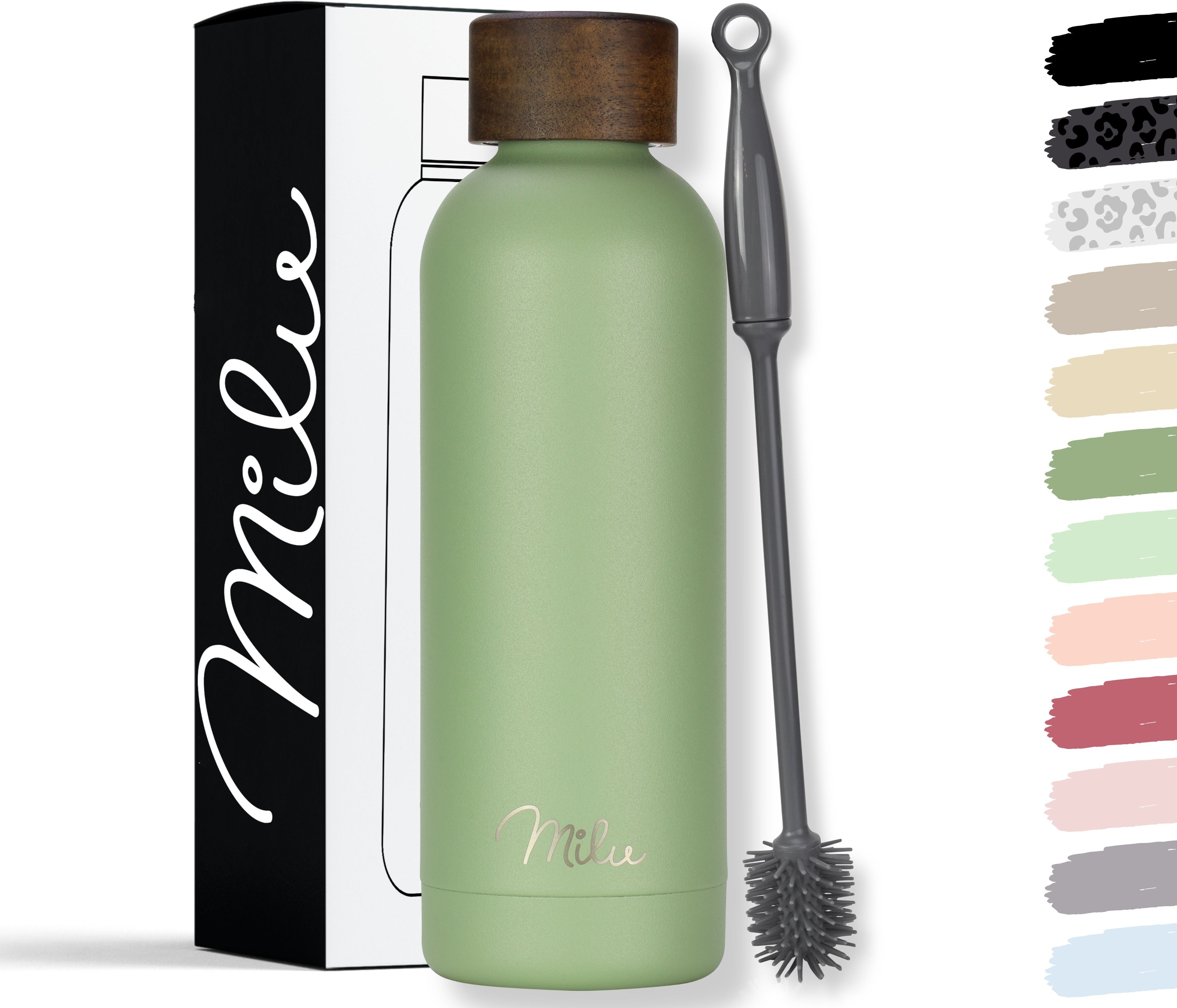 Milu isolierte, auslaufsichere Thermosflasche, Edelstahl (500 ml, 750 ml, 1000 ml) (CB)