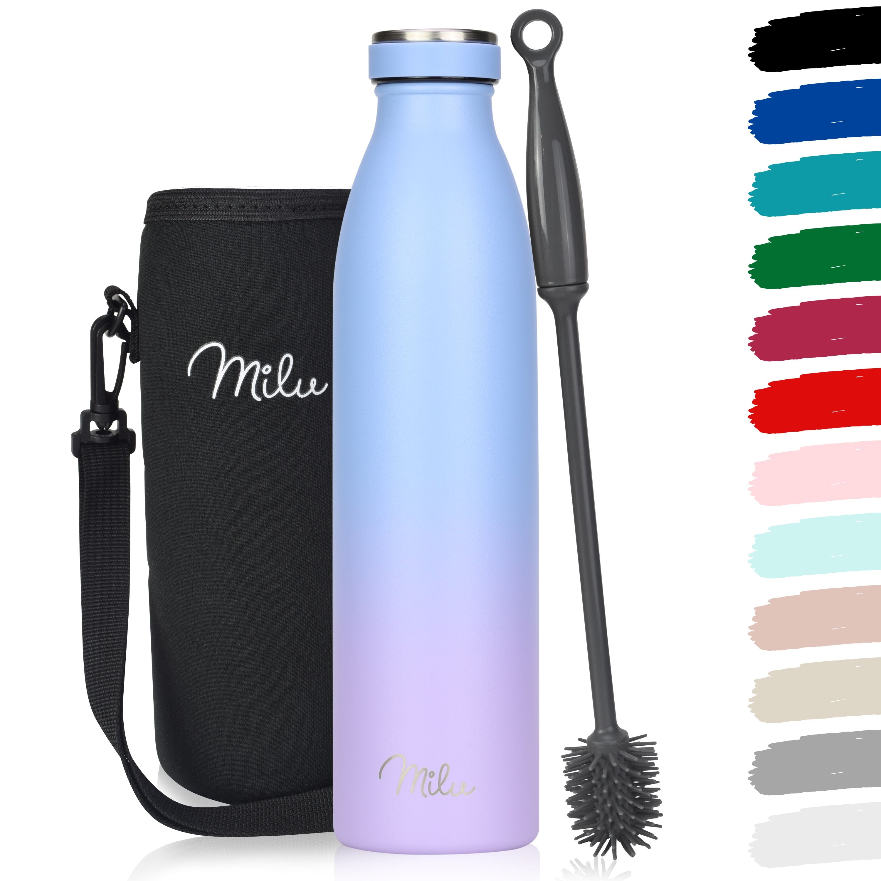 Milu Edelstahl Trinkflasche 350ml, 500ml, 750ml, 1L