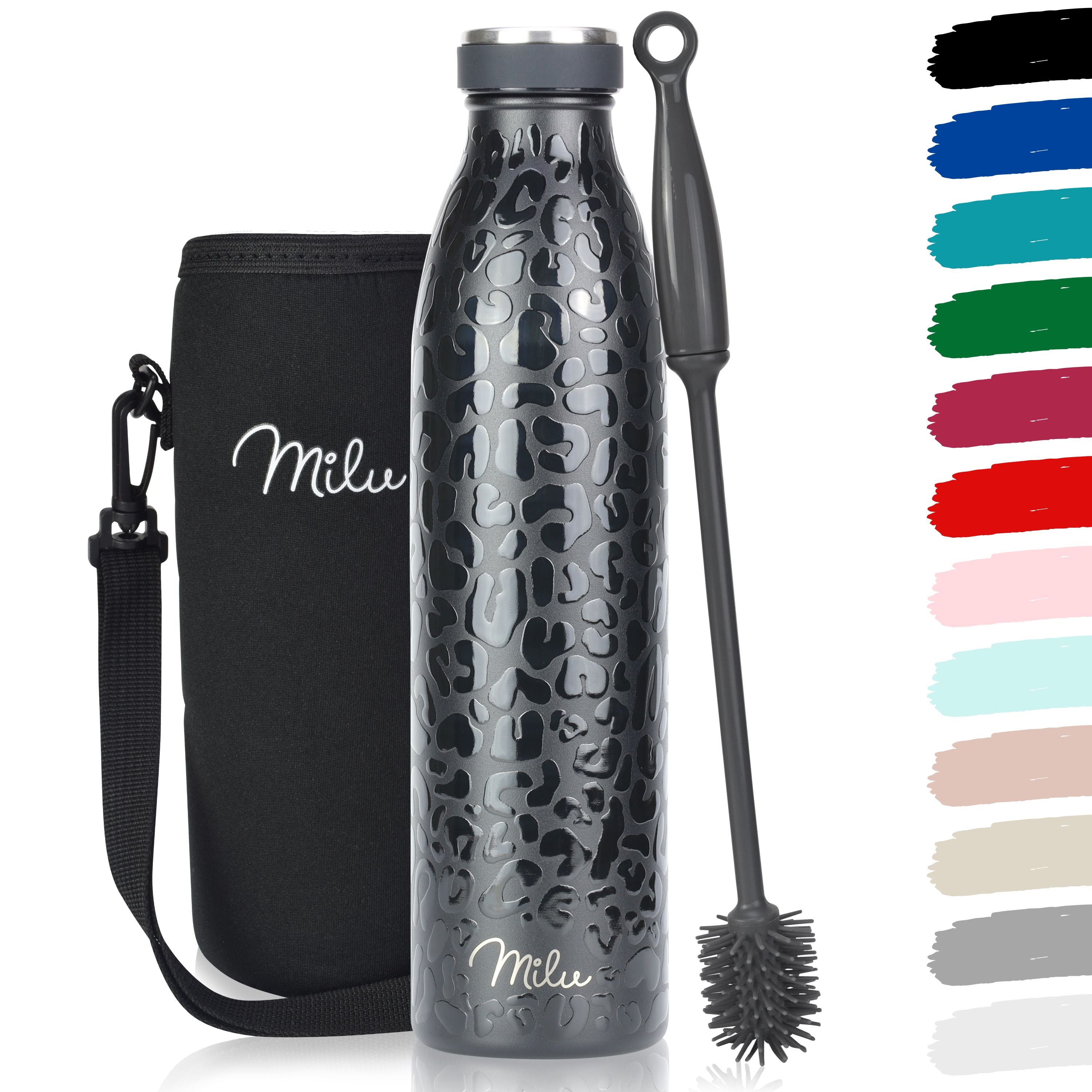 Milu Edelstahl Trinkflasche 350ml, 500ml, 750ml, 1L