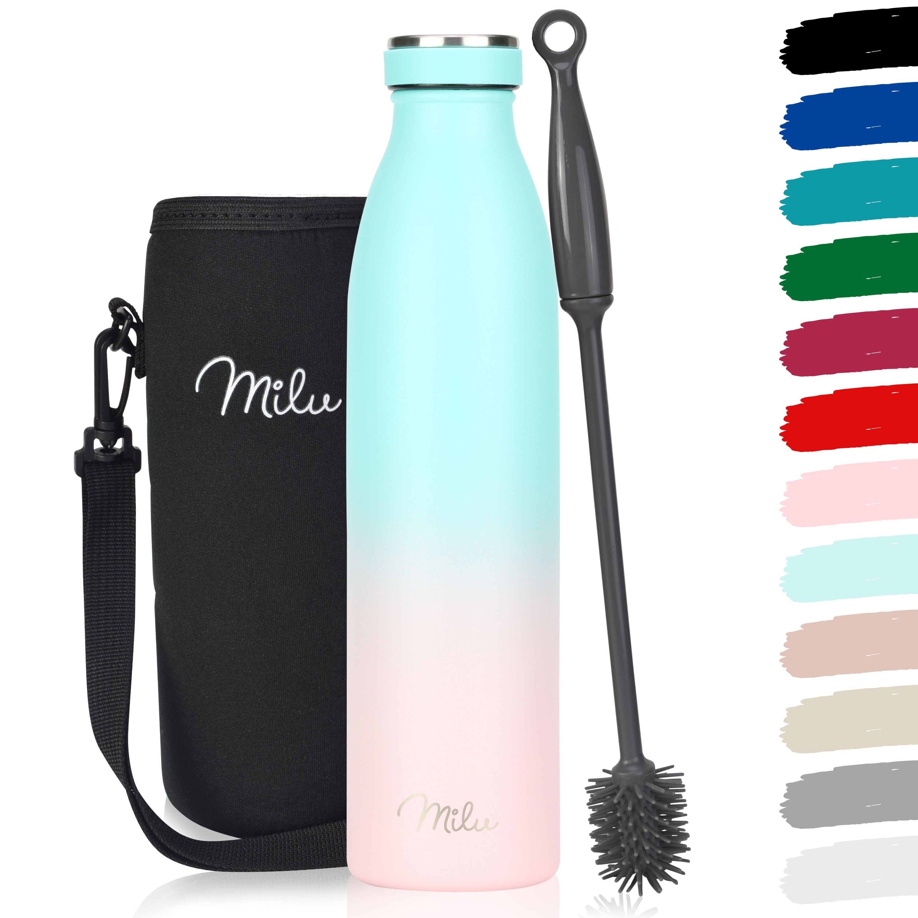 Milu Edelstahl Trinkflasche 350ml, 500ml, 750ml, 1L, 1,5L (CB)