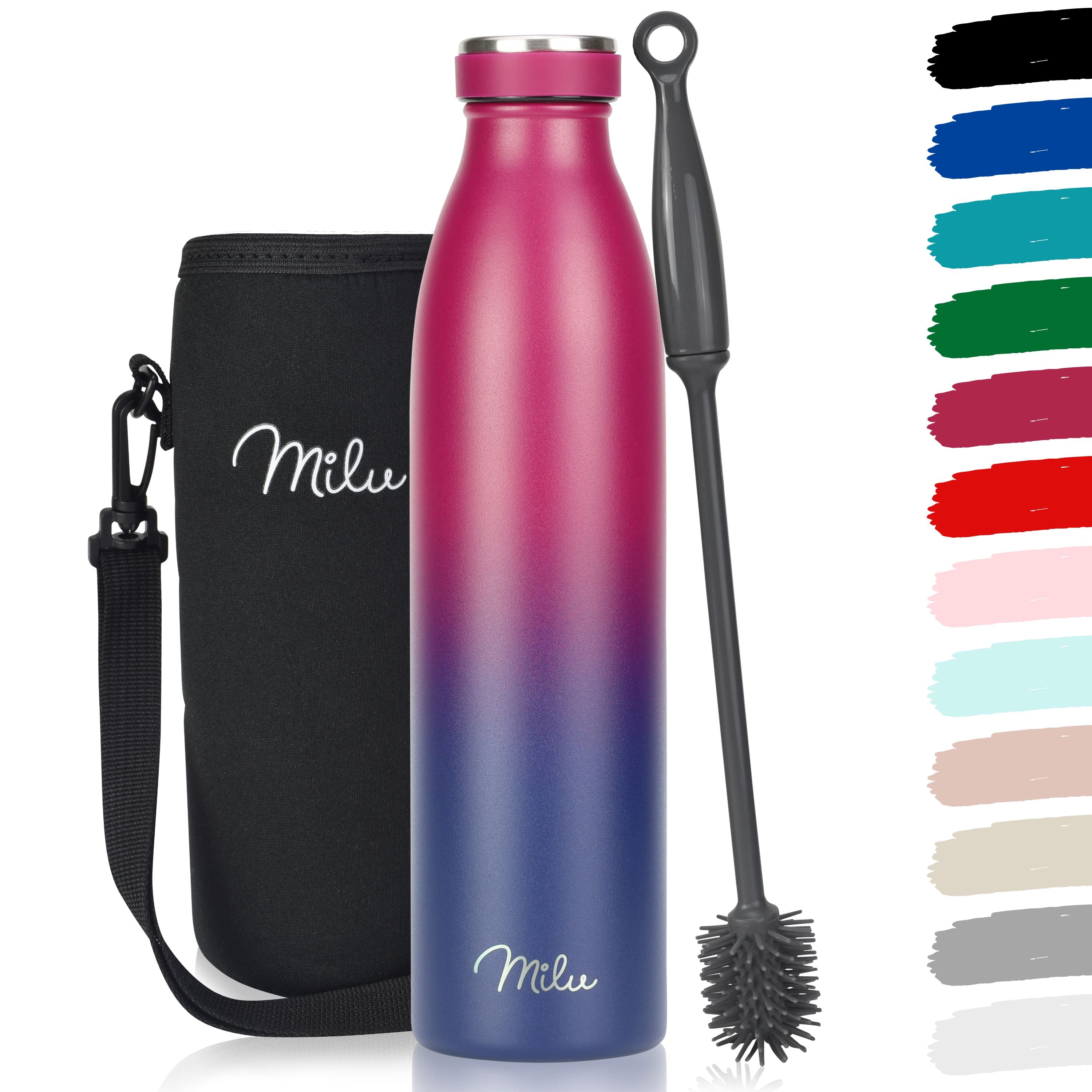 Milu Edelstahl Trinkflasche 350ml, 500ml, 750ml, 1L