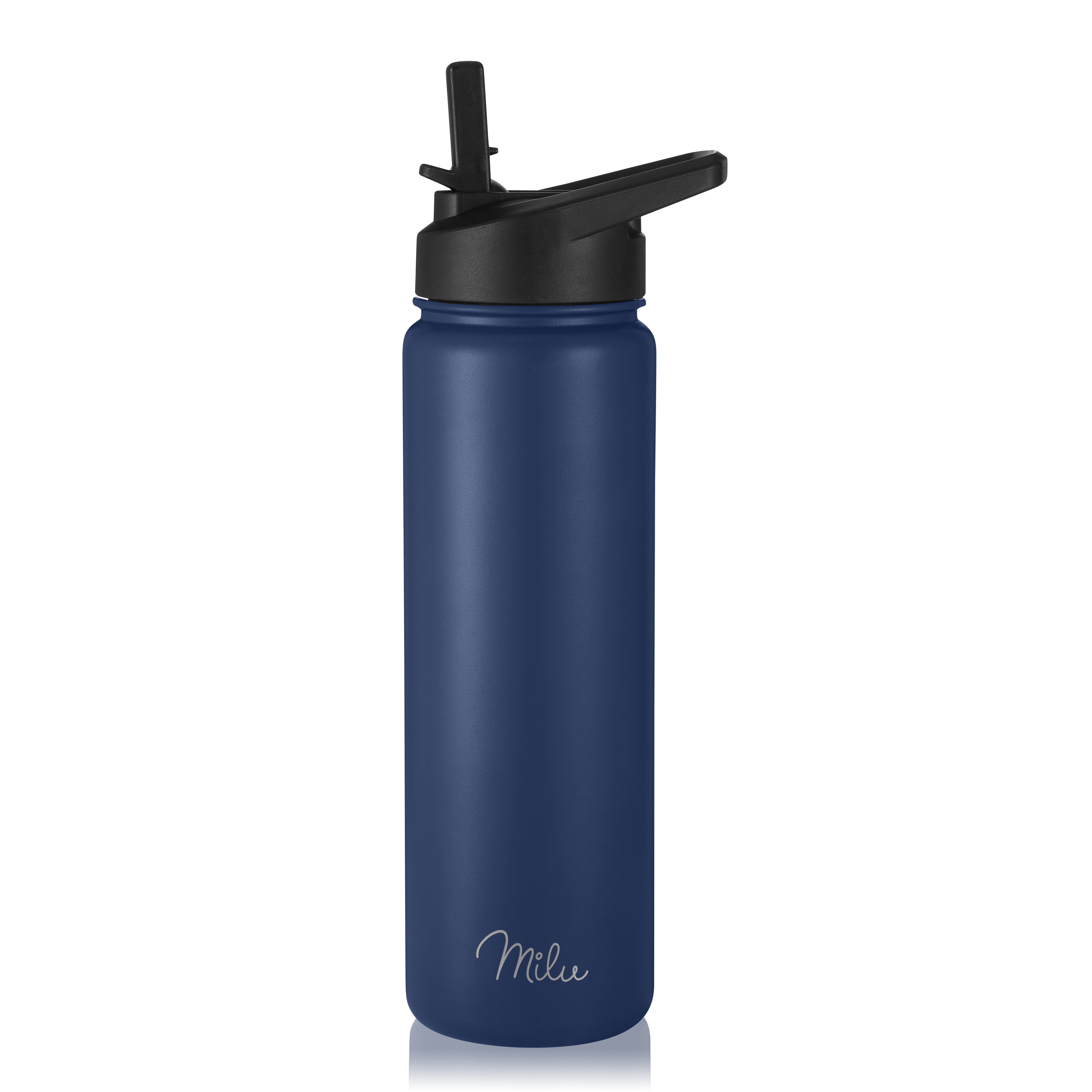 Milu Edelstahl Trinkflasche mit 3 Deckeln, auslaufsicher, isoliert, 500ml 750ml 1000ml (T7)