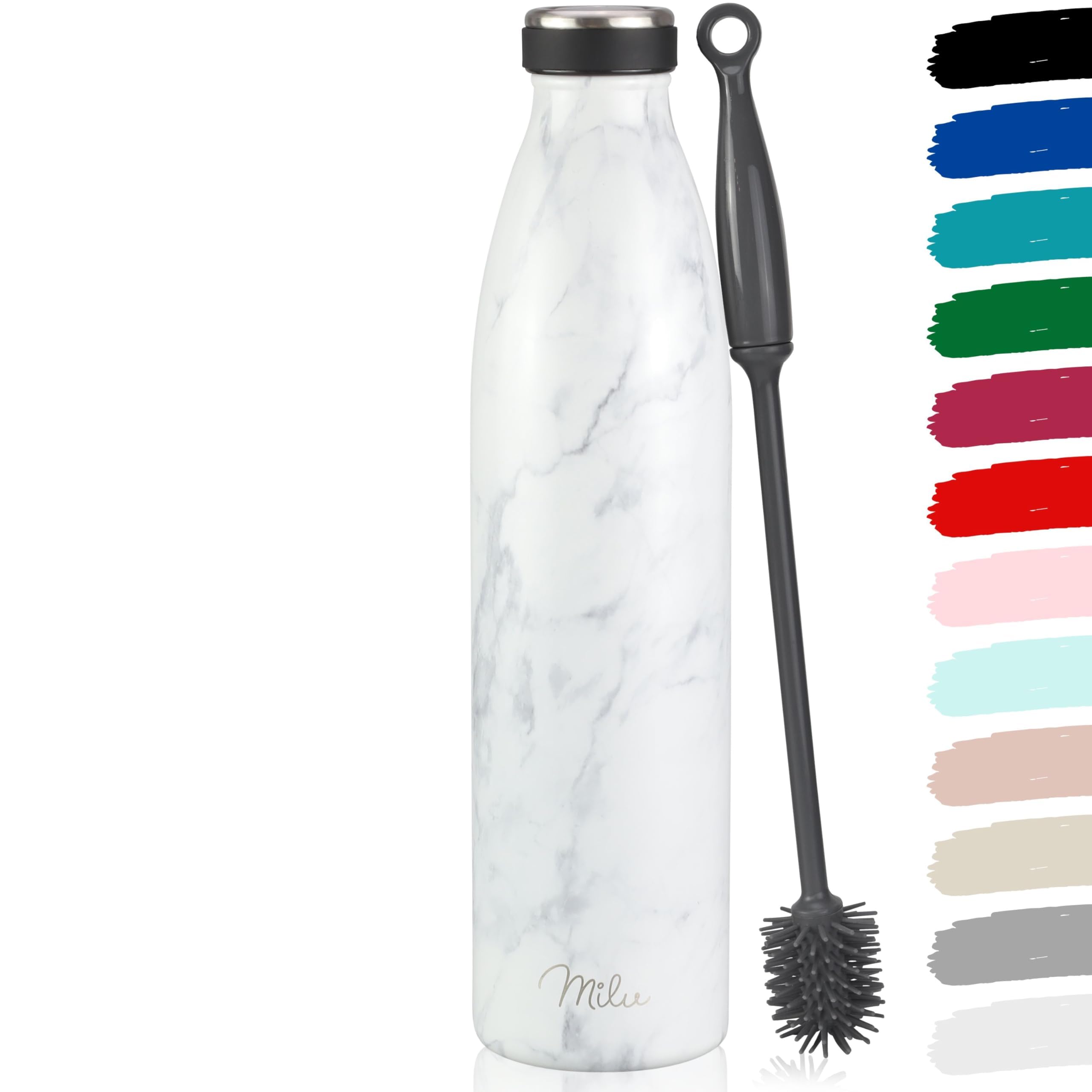 Milu Edelstahl Trinkflasche 350ml, 500ml, 750ml, 1L, 1500ml