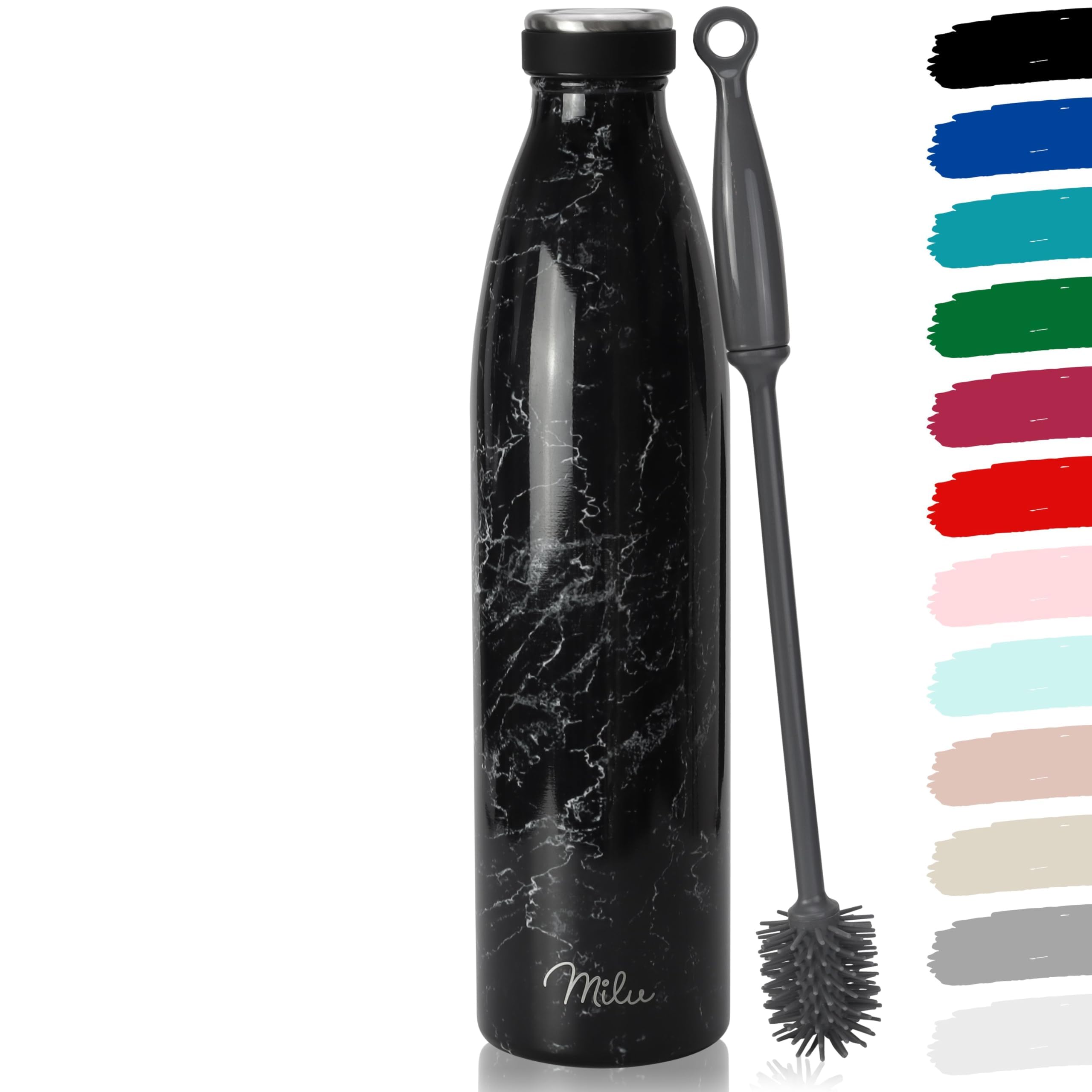Milu Edelstahl Trinkflasche 350ml, 500ml, 750ml, 1L, 1500ml