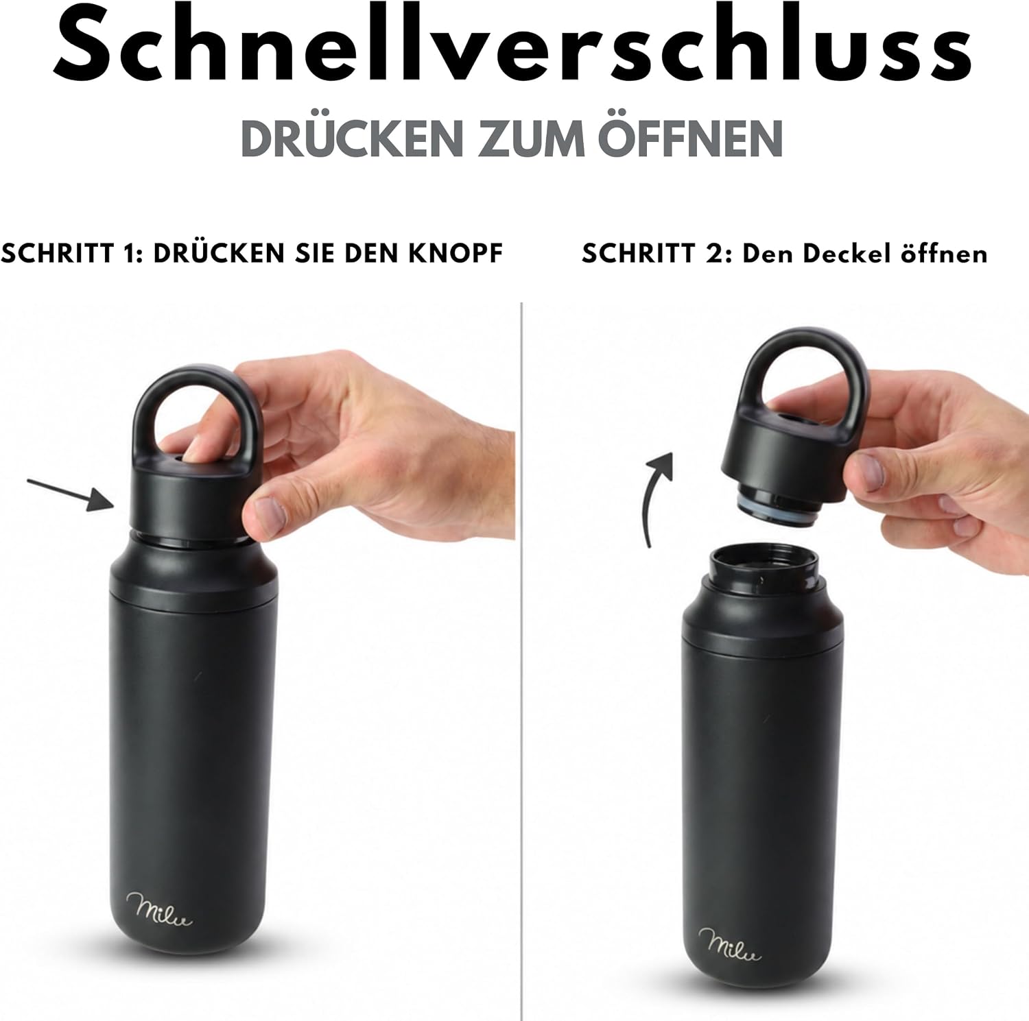 Milu Thermosflasche Isolierflasche 600ml, 750ml