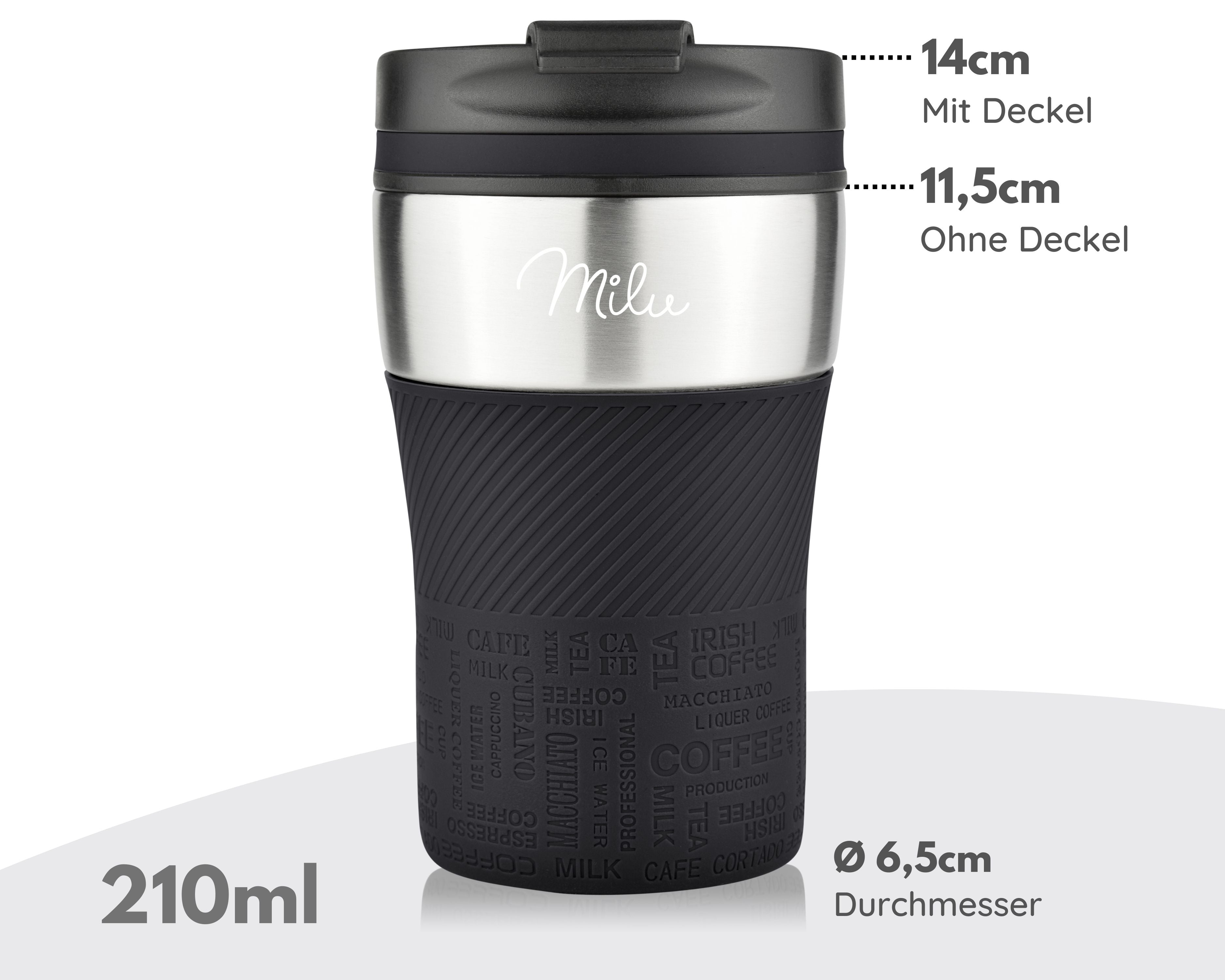 Milu Thermobecher Kaffee to go - 210ml - 100% Auslaufsicher (CB)
