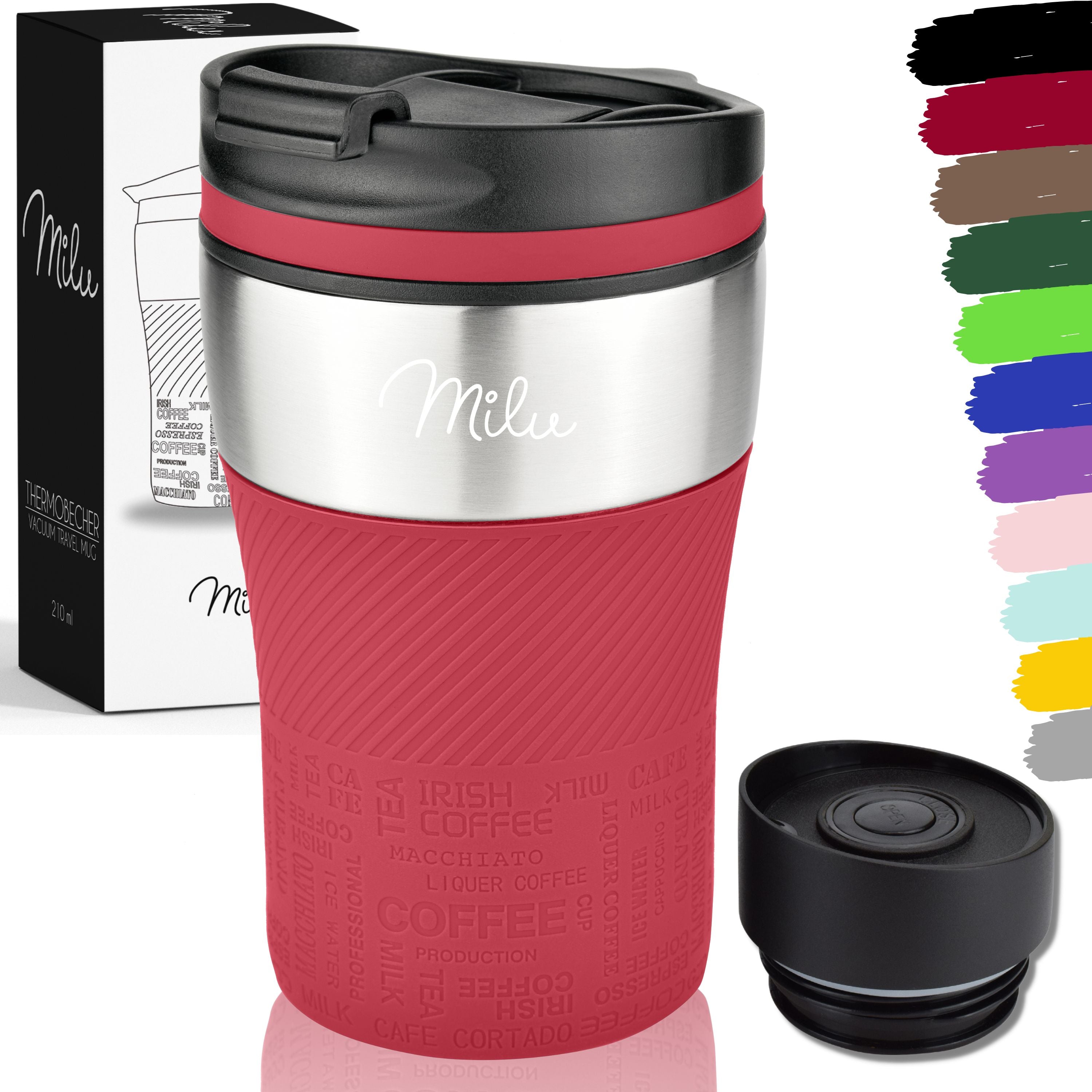 Milu Thermobecher Kaffee to go - 210ml - 100% Auslaufsicher (CB)