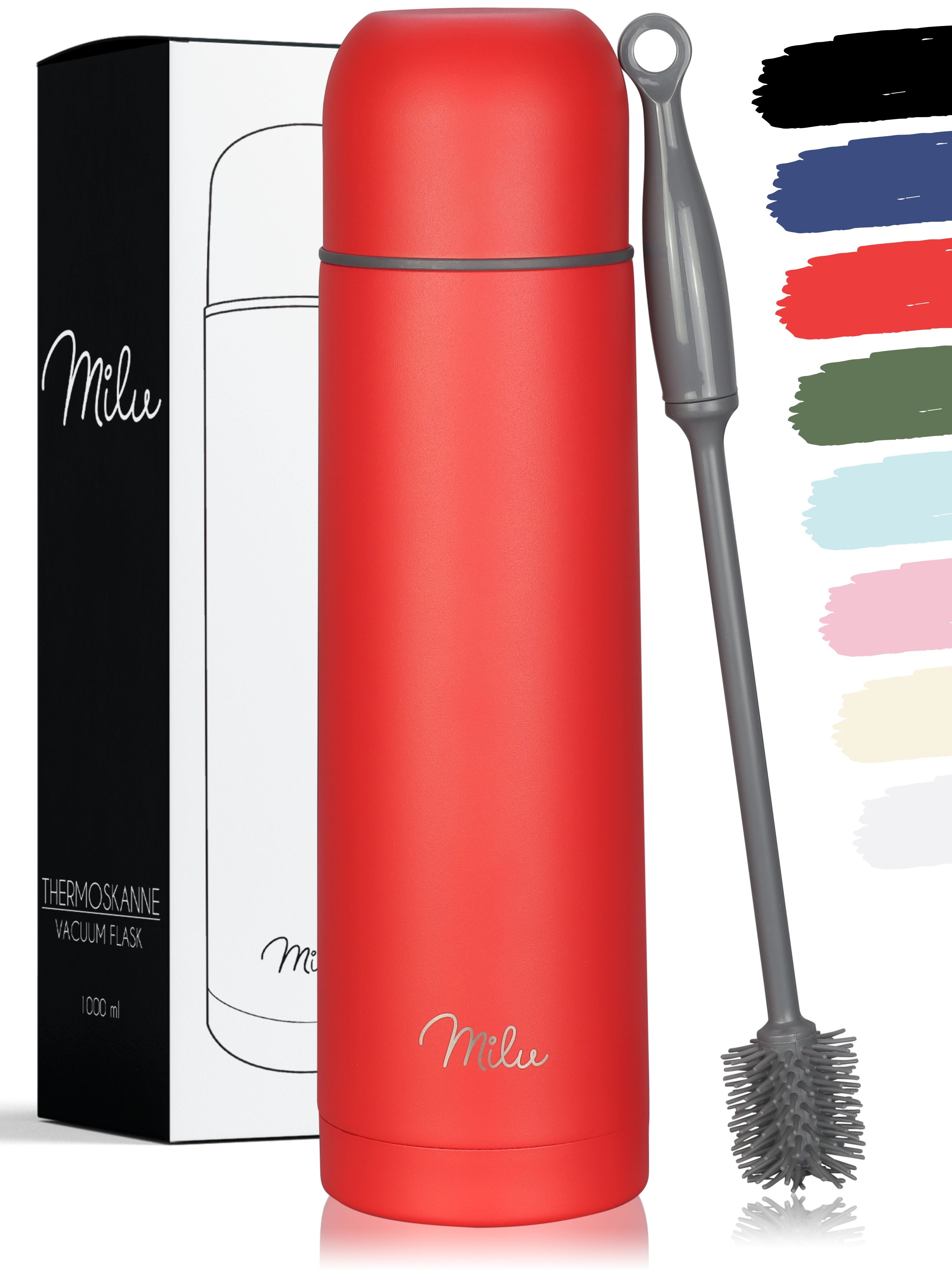 Milu Thermosflasche Thermoskanne Isolierflasche 1L, 750ml, 500ml (CB)