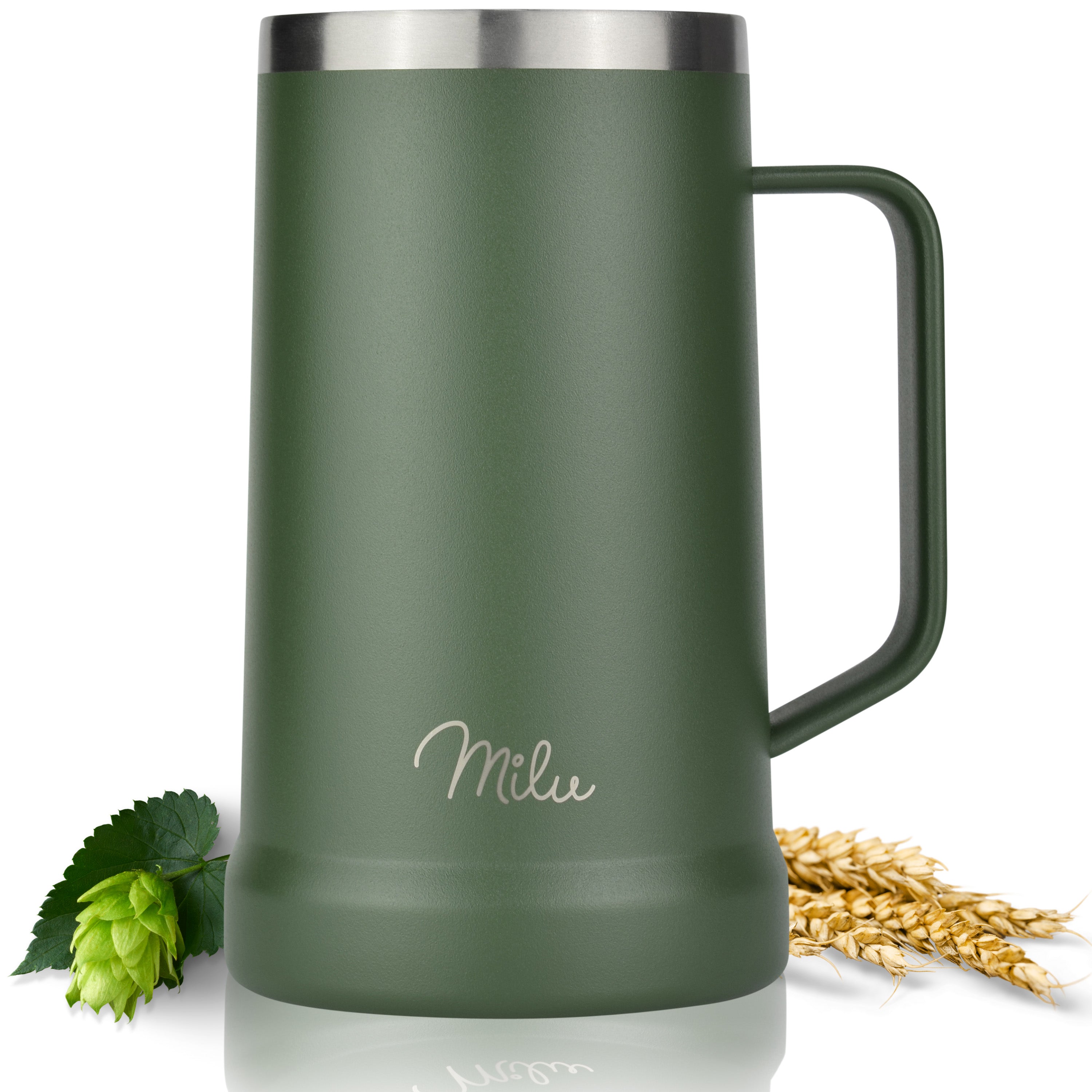 Milu Bierkrug Edelstahl isoliert mit Deckel, 700 ml (CB)