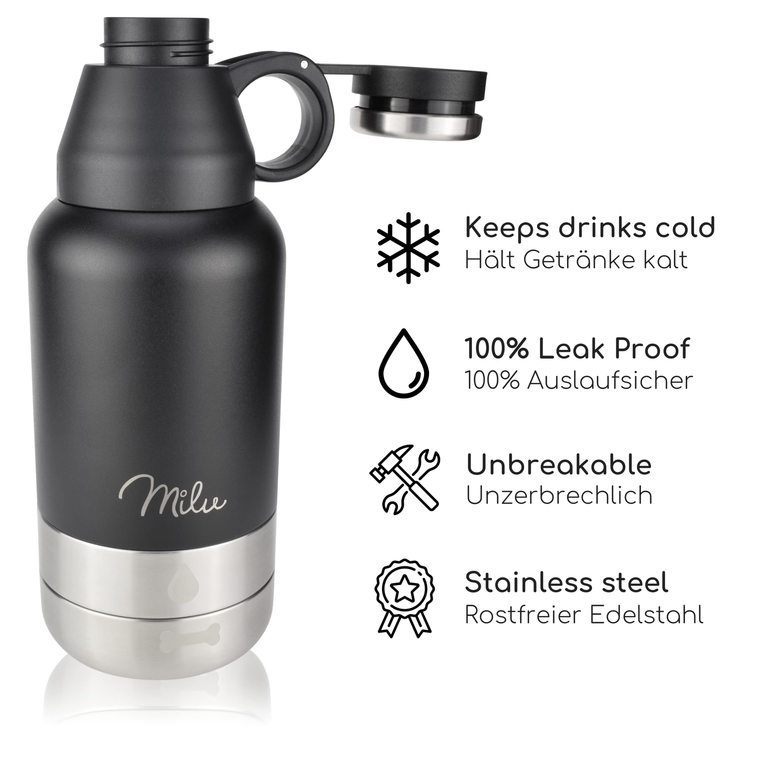 Milu Trinkflasche Hunde für Unterwegs 950ml (CB)