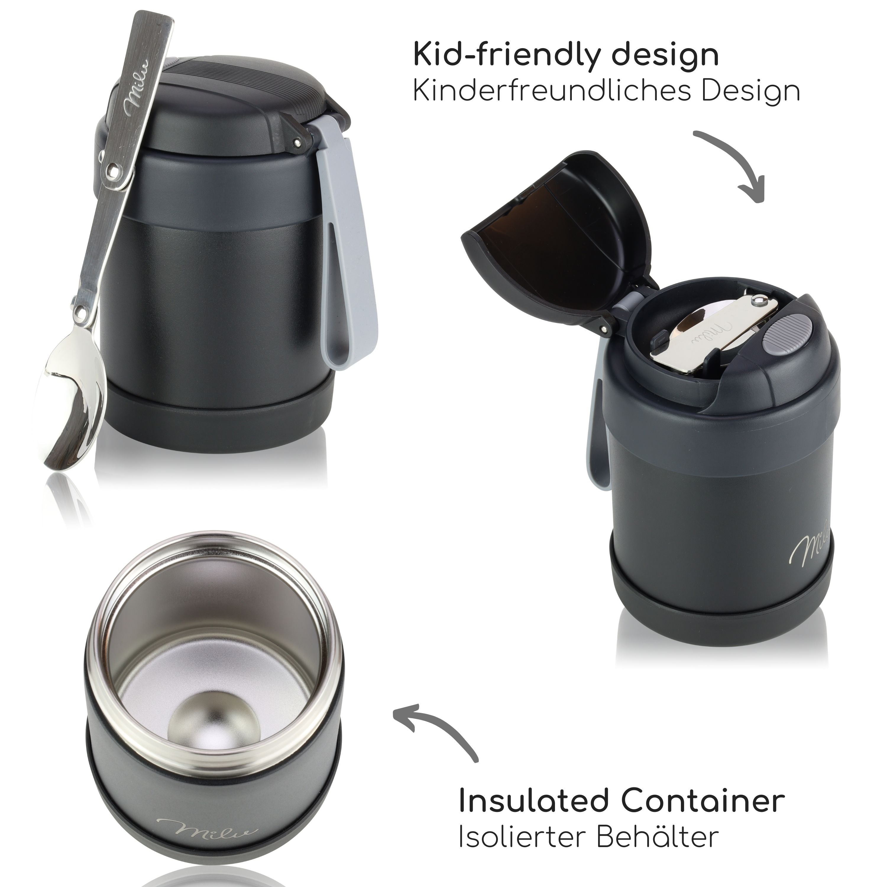 Milu® Thermobehälter für Essen Kinder (300 ml, 440 ml) (CB)