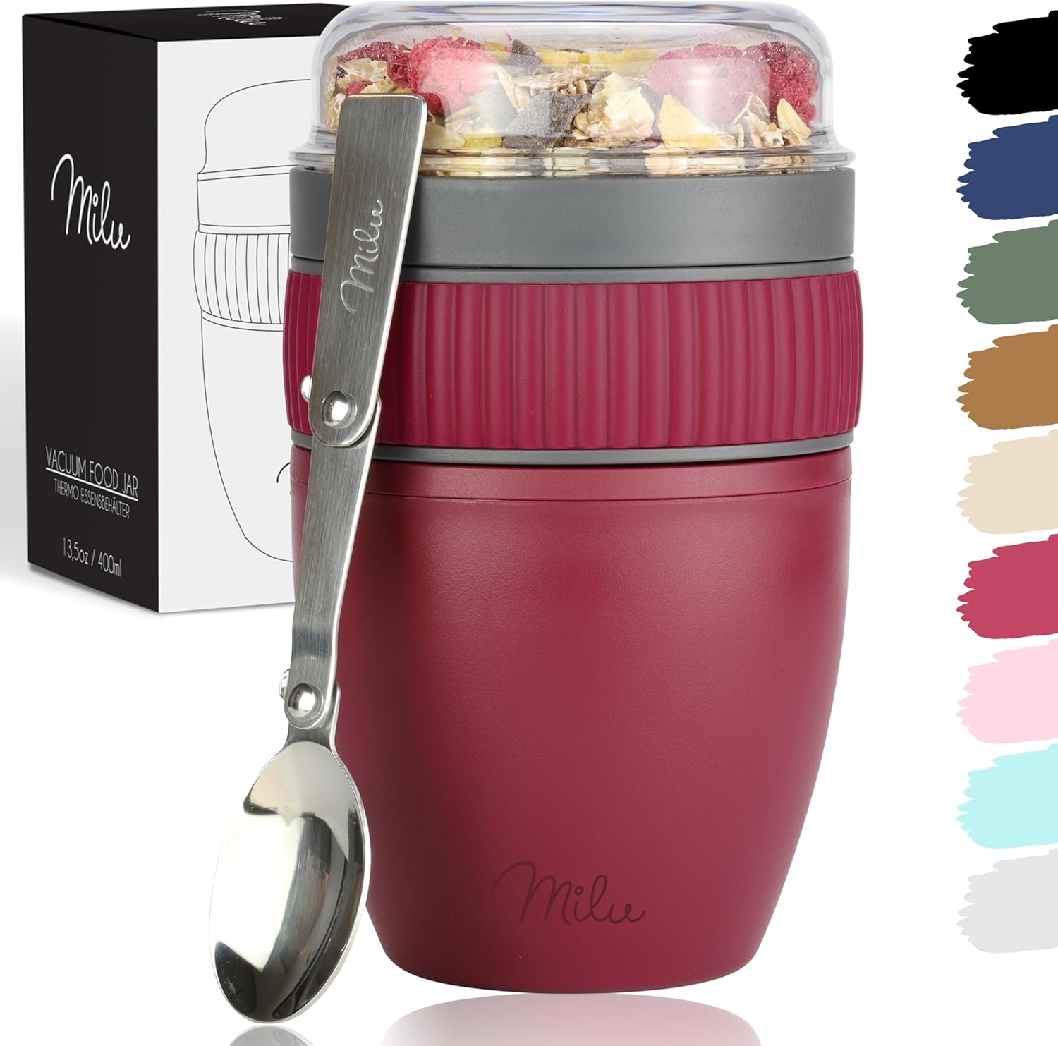 Milu Müslibecher to go, auslaufsicher, Kunststoff (400ml) (CB)