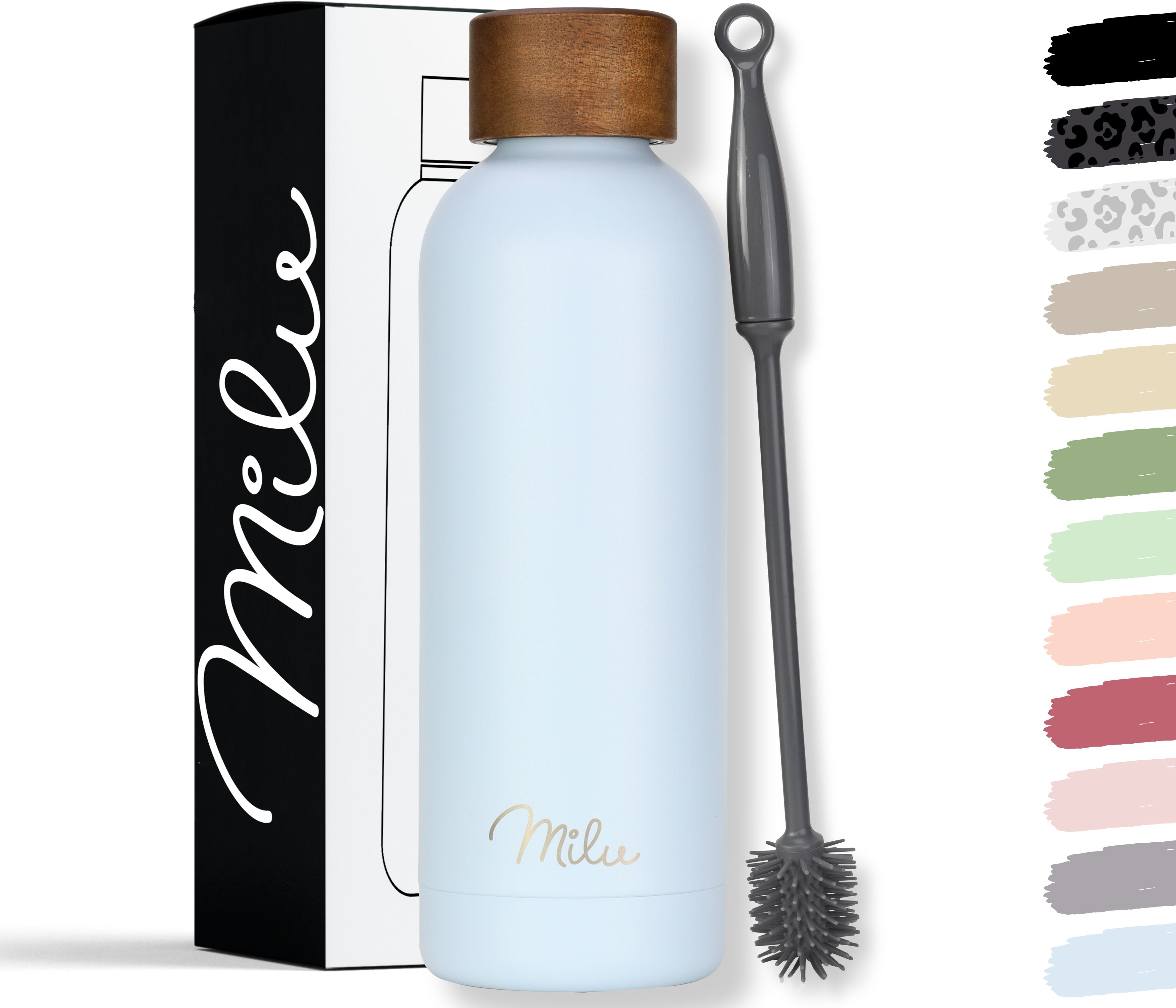 Milu isolierte, auslaufsichere Thermosflasche, Edelstahl (500 ml, 750 ml, 1000 ml) (CB)