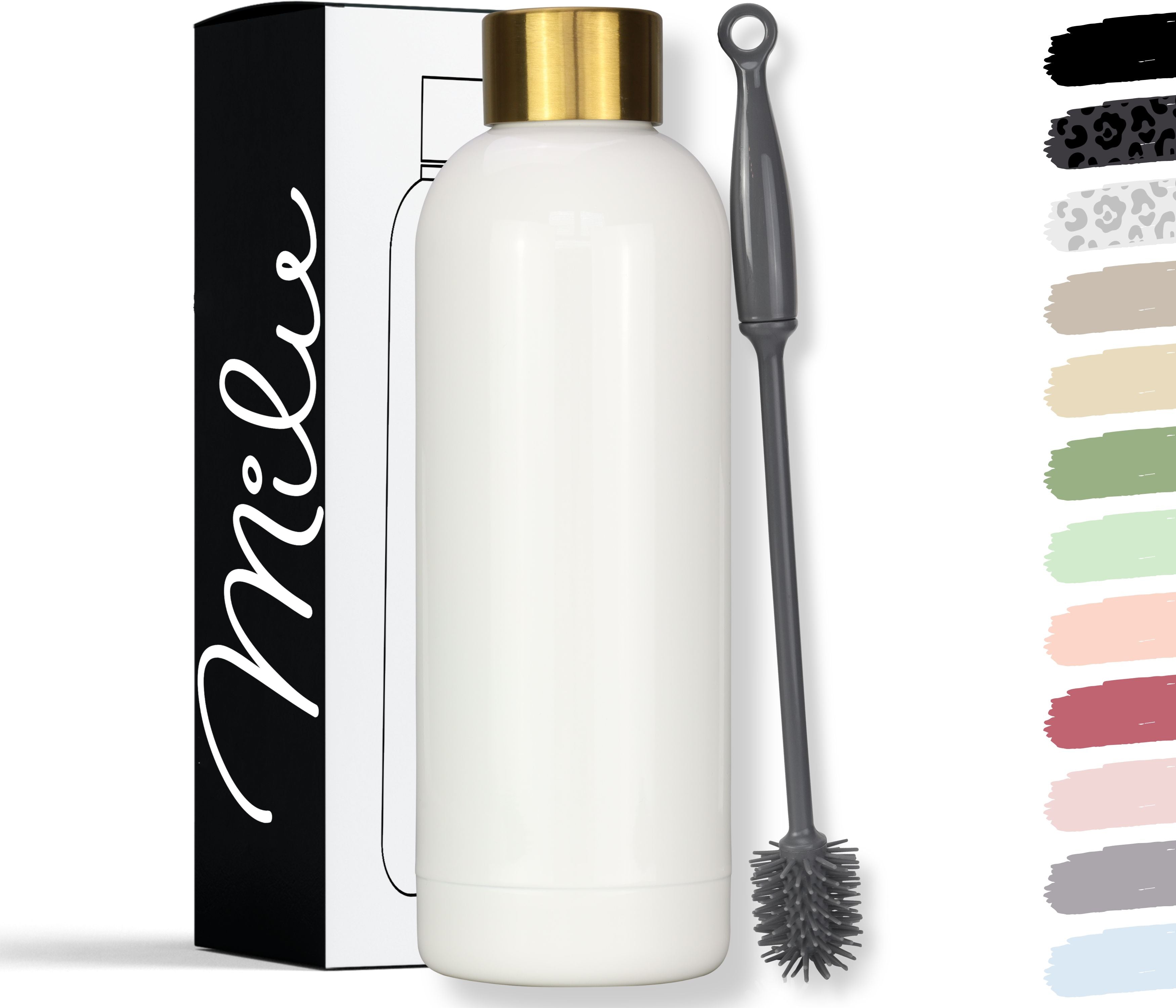 Milu isolierte, auslaufsichere Thermosflasche, Edelstahl (500 ml, 750 ml, 1000 ml) (CB)