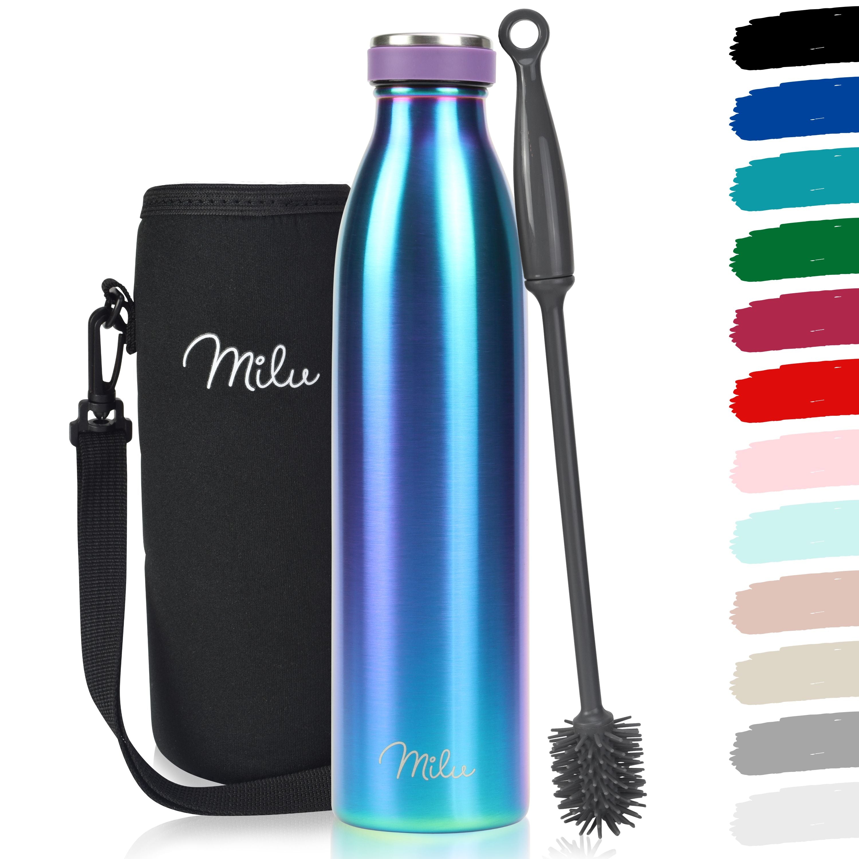 Milu Edelstahl Trinkflasche 350ml, 500ml, 750ml, 1L, 1,5L (CB)