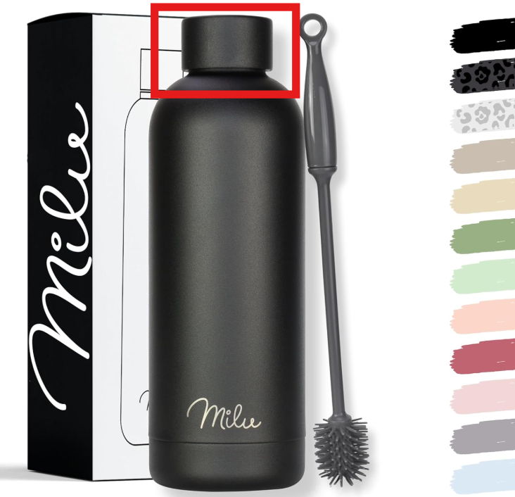 Ersatzdeckel für Milu Edelstahl Trinkflasche 500ml, 750ml, 1000ml (T9)