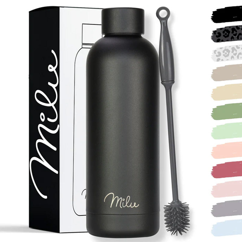 Milu isolierte, auslaufsichere Thermosflasche, Edelstahl (500 ml, 750 ml, 1000 ml)